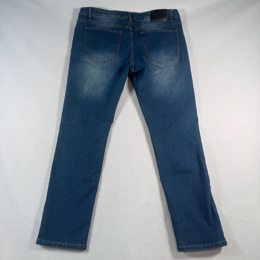 Tailor Vintage Jeans Mens 38 Blue Canaan Slim Fit Straight Medium Wash Stretch - Picture 2 of 13